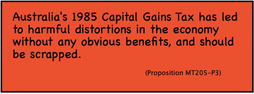 Australia's 1985 Capital Gains Tax has led to harmful distortions in the economy without any obvious benefits, and should be scrapped.